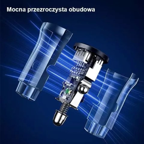 Usams USAMS Ładowarka samochodowa C31 3A 2xUSB-A Fast Charge niebieski/blue CC162CC02 (US-CC162) Usams USAMS Ładowarka samochodowa C31 3A 2xUSB-A Fast Charge niebieski/blue CC162CC02 (US-CC162)