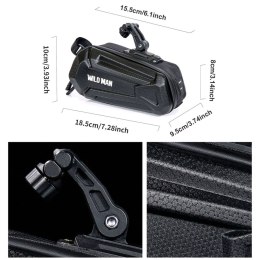 Wildman Sakwa rowerowa Wildman Bicycle Saddle Bag XT7 Etui torba na rower uchwyt rowerowy pod siodełko 1.2l Czarna