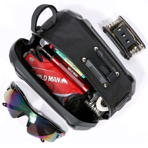 Wildman Sakwa rowerowa Wildman Bicycle Saddle Bag XT7 Etui torba na rower uchwyt rowerowy pod siodełko 1.2l Czarna Wildman Sakwa rowerowa Wildman Bicycle Saddle Bag XT7 Etui torba na rower uchwyt rowerowy pod siodełko 1.2l Czarna
