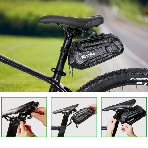 Wildman Sakwa rowerowa Wildman Bicycle Saddle Bag XT7 Etui torba na rower uchwyt rowerowy pod siodełko 1.2l Czarna Wildman Sakwa rowerowa Wildman Bicycle Saddle Bag XT7 Etui torba na rower uchwyt rowerowy pod siodełko 1.2l Czarna