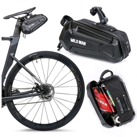 Wildman Sakwa rowerowa Wildman Bicycle Saddle Bag XT7 Etui torba na rower uchwyt rowerowy pod siodełko 1.2l Czarna Wildman Sakwa rowerowa Wildman Bicycle Saddle Bag XT7 Etui torba na rower uchwyt rowerowy pod siodełko 1.2l Czarna