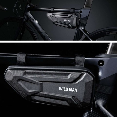 Wildman Sakwa rowerowa Wildman Hard Shell Bicycle Bag XT4 Etui torba na rower motor pod ramę 1,5L Czarna Wildman Sakwa rowerowa Wildman Hard Shell Bicycle Bag XT4 Etui torba na rower motor pod ramę 1,5L Czarna
