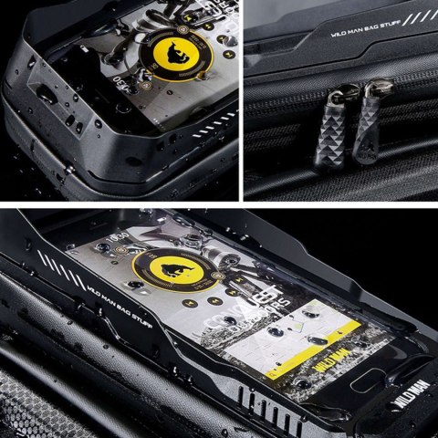 Wildman Sakwa rowerowa wodoodporna Wildman Bag XT6 Etui odpinane na telefon 6.8 cali ramę rower torba 1.2l czarna Wildman Sakwa rowerowa wodoodporna Wildman Bag XT6 Etui odpinane na telefon 6.8 cali ramę rower torba 1.2l czarna