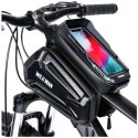 Wildman Sakwa rowerowa wodoodporna Wildman Bag XT6 Etui odpinane na telefon 6.8 cali ramę rower torba 1.2l czarna