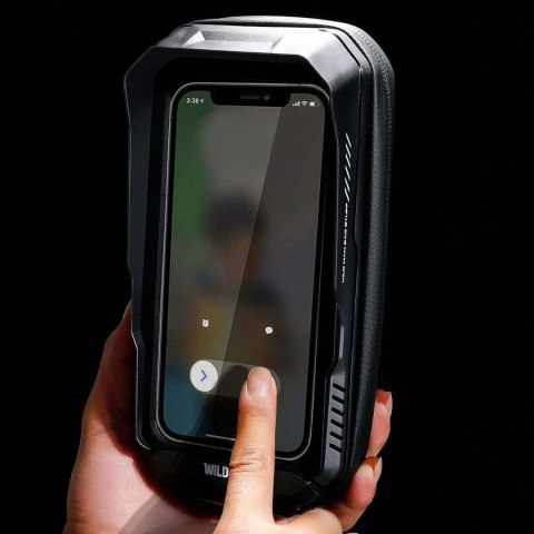 Wildman Sakwa rowerowa wodoodporna Wildman Bag XT6 Etui odpinane na telefon 6.8 cali ramę rower torba 1.2l czarna Wildman Sakwa rowerowa wodoodporna Wildman Bag XT6 Etui odpinane na telefon 6.8 cali ramę rower torba 1.2l czarna