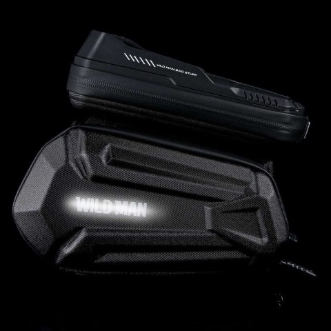 Wildman Sakwa rowerowa wodoodporna Wildman Bag XT6 Etui odpinane na telefon 6.8 cali ramę rower torba 1.2l czarna Wildman Sakwa rowerowa wodoodporna Wildman Bag XT6 Etui odpinane na telefon 6.8 cali ramę rower torba 1.2l czarna