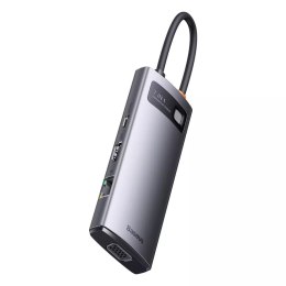 Baseus Baseus Metal Gleam Series stacja dokująca HUB 7 w 1 szary (WKWG040013)