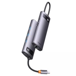Baseus Hub 6w1 Baseus StarJoy Series, USB-C do HDMI + 3 x USB 3.0 + USB-C PD + RJ45
