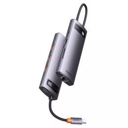 Baseus Hub 8w1 Baseus StarJoy Series, USB-C do HDMI + 3 x USB 3.1 + USB-C PD + RJ45 + microSD/SD
