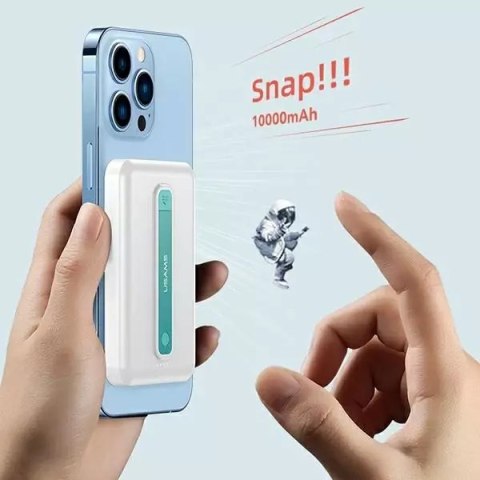 Usams USAMS Powerbank PB64 10000mAh 20W QC3.0+PD Magnetic Wireless Fast Charge biały/white 10KCD17302 (US-CD173) Usams USAMS Powerbank PB64 10000mAh 20W QC3.0+PD Magnetic Wireless Fast Charge biały/white 10KCD17302 (US-CD173)