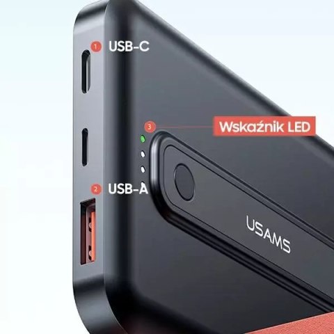 Usams USAMS Powerbank PB64 10000mAh 20W QC3.0+PD Magnetic Wireless Fast Charge biały/white 10KCD17302 (US-CD173) Usams USAMS Powerbank PB64 10000mAh 20W QC3.0+PD Magnetic Wireless Fast Charge biały/white 10KCD17302 (US-CD173)