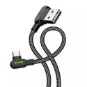 Mcdodo Kabel USB do USB-C kątowy Mcdodo CA-5280 LED, 1.8m (czarny)