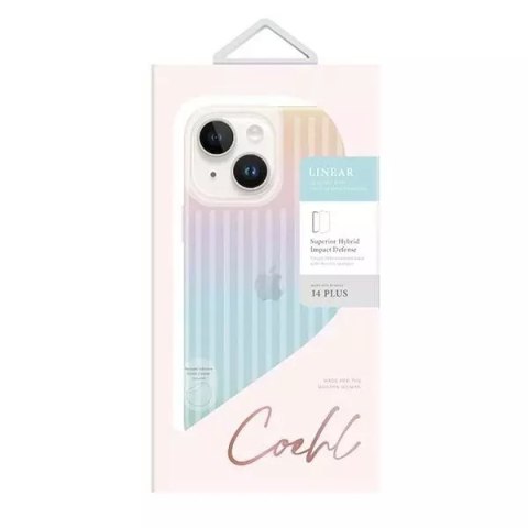 UNIQ Etui UNIQ Coehl Linear do iPhone 14 Plus 6,7" opalowy/iridescent UNIQ Etui UNIQ Coehl Linear do iPhone 14 Plus 6,7" opalowy/iridescent