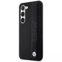 BMW Etui BMW do Samsung Galaxy S23 HardCase Leather Textured & Stripe czarny