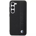 BMW Etui BMW do Samsung Galaxy S23 HardCase Leather Textured & Stripe czarny