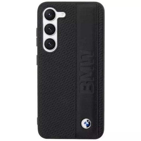 BMW Etui BMW do Samsung Galaxy S23 HardCase Leather Textured & Stripe czarny BMW Etui BMW do Samsung Galaxy S23 HardCase Leather Textured & Stripe czarny