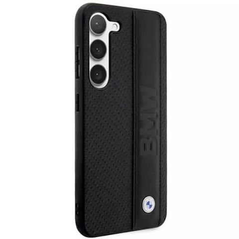 BMW Etui BMW do Samsung Galaxy S23 HardCase Leather Textured & Stripe czarny BMW Etui BMW do Samsung Galaxy S23 HardCase Leather Textured & Stripe czarny
