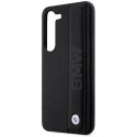 BMW Etui BMW do Samsung Galaxy S23 HardCase Leather Textured & Stripe czarny