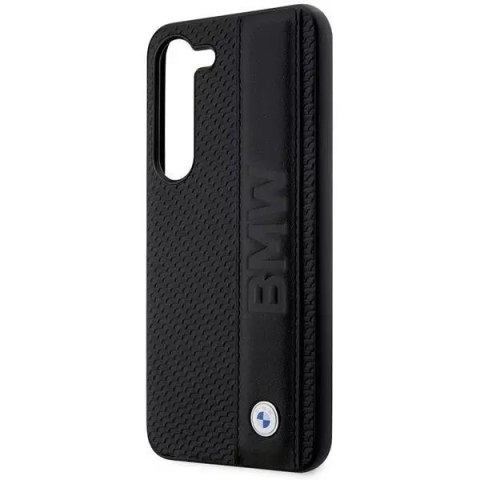 BMW Etui BMW do Samsung Galaxy S23 HardCase Leather Textured & Stripe czarny BMW Etui BMW do Samsung Galaxy S23 HardCase Leather Textured & Stripe czarny