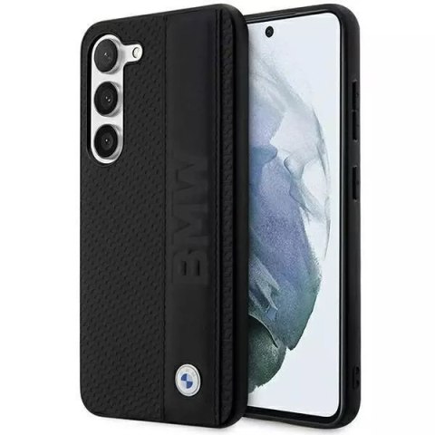 BMW Etui BMW do Samsung Galaxy S23+ Plus HardCase Leather Textured & Stripe czarny BMW Etui BMW do Samsung Galaxy S23+ Plus HardCase Leather Textured & Stripe czarny