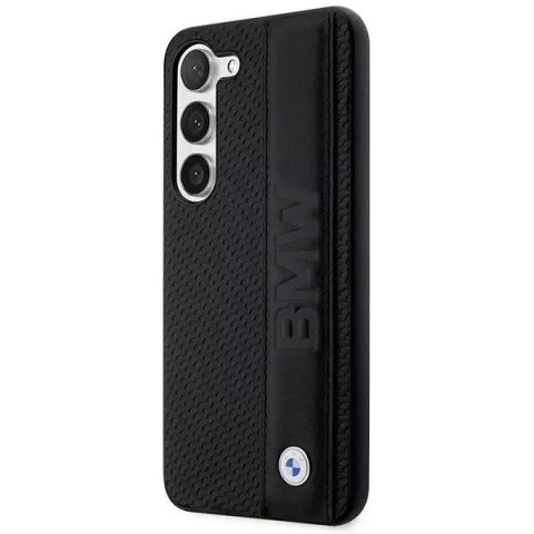 BMW Etui BMW do Samsung Galaxy S23+ Plus HardCase Leather Textured & Stripe czarny BMW Etui BMW do Samsung Galaxy S23+ Plus HardCase Leather Textured & Stripe czarny