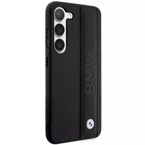 BMW Etui BMW do Samsung Galaxy S23+ Plus HardCase Leather Textured & Stripe czarny BMW Etui BMW do Samsung Galaxy S23+ Plus HardCase Leather Textured & Stripe czarny