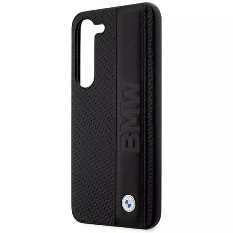 BMW Etui BMW do Samsung Galaxy S23+ Plus HardCase Leather Textured & Stripe czarny BMW Etui BMW do Samsung Galaxy S23+ Plus HardCase Leather Textured & Stripe czarny