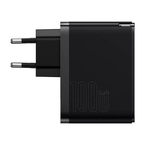 Baseus Ładowarka sieciowa Baseus GaN5 Pro, USB-C + USB, 100W + kabel (czarna) Baseus Ładowarka sieciowa Baseus GaN5 Pro, USB-C + USB, 100W + kabel (czarna)