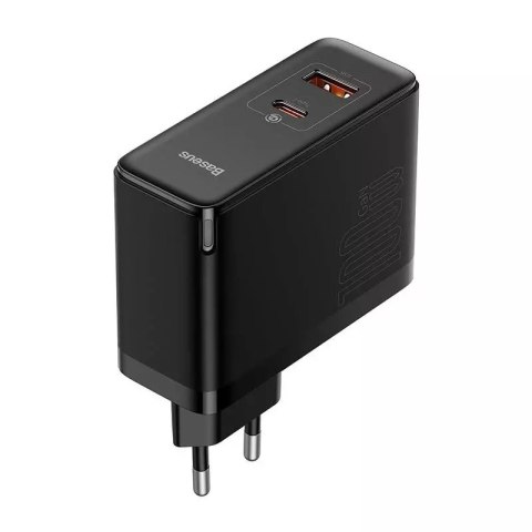 Baseus Ładowarka sieciowa Baseus GaN5 Pro, USB-C + USB, 100W + kabel (czarna) Baseus Ładowarka sieciowa Baseus GaN5 Pro, USB-C + USB, 100W + kabel (czarna)
