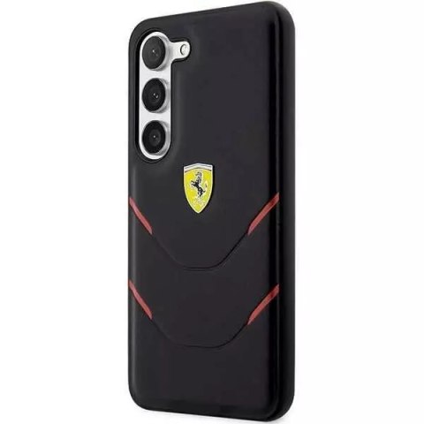 Ferrari Etui Ferrari do Samsung Galaxy S23 HardCase Hot Stamp Lines czarny Ferrari Etui Ferrari do Samsung Galaxy S23 HardCase Hot Stamp Lines czarny