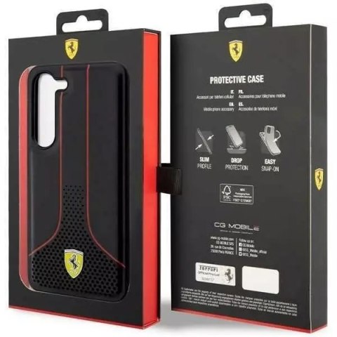 Ferrari Etui Ferrari do Samsung Galaxy S23 HardCase Perforated 296-P czarny Ferrari Etui Ferrari do Samsung Galaxy S23 HardCase Perforated 296-P czarny