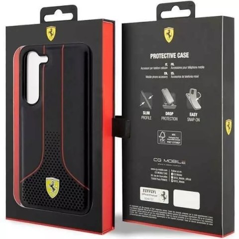 Ferrari Etui Ferrari do Samsung Galaxy S23+ Plus HardCase Perforated 296-P czarny Ferrari Etui Ferrari do Samsung Galaxy S23+ Plus HardCase Perforated 296-P czarny