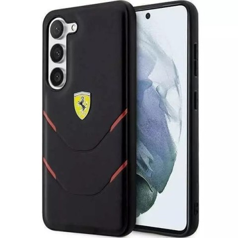 Ferrari Etui Ferrari do Samsung Galasy S23+ Plus HardCase Hot Stamp Lines czarny Ferrari Etui Ferrari do Samsung Galasy S23+ Plus HardCase Hot Stamp Lines czarny
