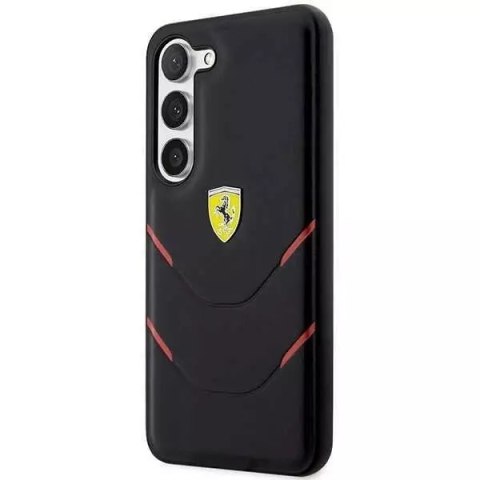 Ferrari Etui Ferrari do Samsung Galasy S23+ Plus HardCase Hot Stamp Lines czarny Ferrari Etui Ferrari do Samsung Galasy S23+ Plus HardCase Hot Stamp Lines czarny