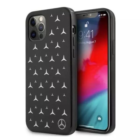 Mercedes Etui Mercedes MEHCP12LESPBK do iPhone 12 Pro Max 6,7" hardcase Silver Stars Pattern czarny/black Mercedes Etui Mercedes MEHCP12LESPBK do iPhone 12 Pro Max 6,7" hardcase Silver Stars Pattern czarny/black