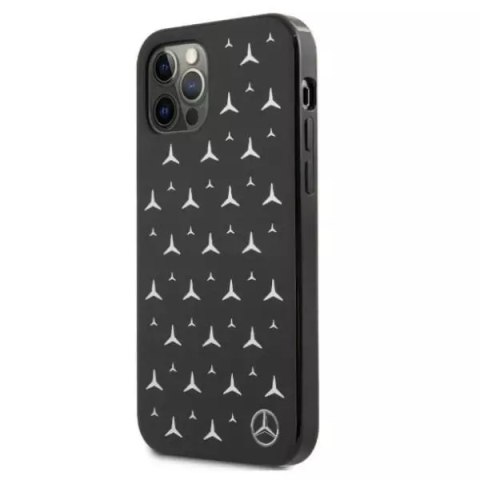 Mercedes Etui Mercedes MEHCP12LESPBK do iPhone 12 Pro Max 6,7" hardcase Silver Stars Pattern czarny/black Mercedes Etui Mercedes MEHCP12LESPBK do iPhone 12 Pro Max 6,7" hardcase Silver Stars Pattern czarny/black