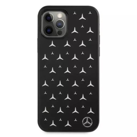 Mercedes Etui Mercedes MEHCP12LESPBK do iPhone 12 Pro Max 6,7" hardcase Silver Stars Pattern czarny/black Mercedes Etui Mercedes MEHCP12LESPBK do iPhone 12 Pro Max 6,7" hardcase Silver Stars Pattern czarny/black