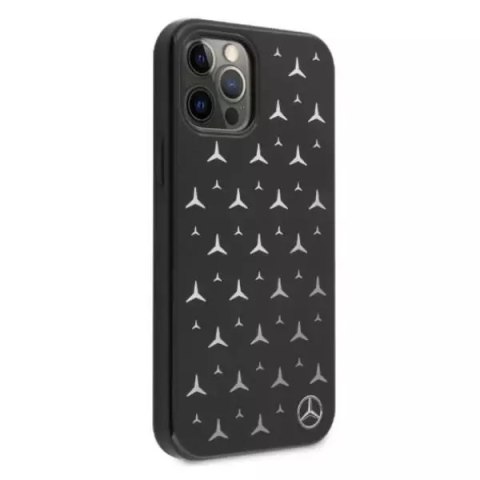 Mercedes Etui Mercedes MEHCP12LESPBK do iPhone 12 Pro Max 6,7" hardcase Silver Stars Pattern czarny/black Mercedes Etui Mercedes MEHCP12LESPBK do iPhone 12 Pro Max 6,7" hardcase Silver Stars Pattern czarny/black