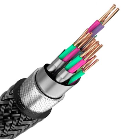 ProducentTymczasowy Kabel Przewód HDMI-HDMI 2.1 8K 60Hz 4K 120Hz do przekazywania obrazu i dźwięku Premium HQ 3m ProducentTymczasowy Kabel Przewód HDMI-HDMI 2.1 8K 60Hz 4K 120Hz do przekazywania obrazu i dźwięku Premium HQ 3m