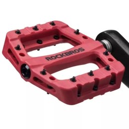 RockBros Pedały rowerowe na rower platformowe nylon Rockbros 2017-12CRD Czerwone
