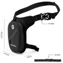 RockBros Szaszetka biodrowa nerka wodoodporna RockBros Belt Bag Waterproof AS-081 torba na biodro na akcesoria Czarna