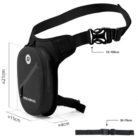 RockBros Szaszetka biodrowa nerka wodoodporna RockBros Belt Bag Waterproof AS-081 torba na biodro na akcesoria Czarna RockBros Szaszetka biodrowa nerka wodoodporna RockBros Belt Bag Waterproof AS-081 torba na biodro na akcesoria Czarna