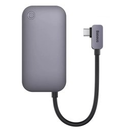 Baseus Hub 4w1 Baseus PadJoy Series USB-C do USB 3.0 + HDMI + USB-C PD + jack 3.5mm (Szary)