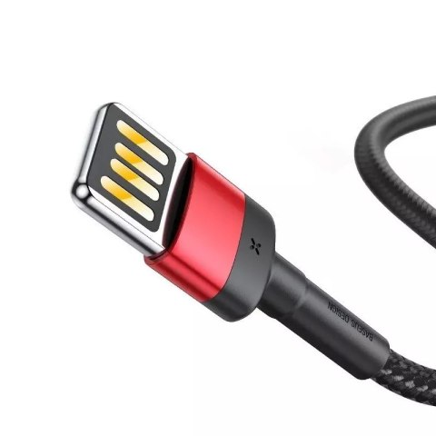 Baseus Kabel Lightning USB (dwustronny) Baseus Cafule 2,4A 1m (czarno-czerwony) Baseus Kabel Lightning USB (dwustronny) Baseus Cafule 2,4A 1m (czarno-czerwony)