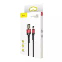 Baseus Kabel Lightning USB (dwustronny) Baseus Cafule 2,4A 1m (czarno-czerwony)