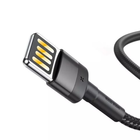 Baseus Kabel Lightning USB (dwustronny) Baseus Cafule 2,4A 1m (szaro-czarny) Baseus Kabel Lightning USB (dwustronny) Baseus Cafule 2,4A 1m (szaro-czarny)