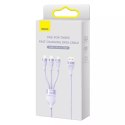 Baseus Kabel USB 3w1 Baseus Flash II, USB-C + micro USB + Lightning, 66W, 1.2m (fioletowy)