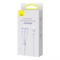 Baseus Kabel USB 3w1 Baseus StarSpeed, USB-C + micro USB + Lightning, 3,5A, 1.2m (fioletowy)