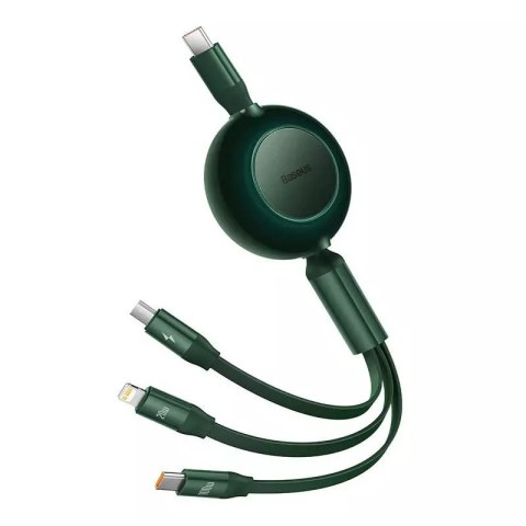 Baseus Kabel USB-C 3w1 Baseus Bright Mirror 4, micro USB / Lightning / USB-C, 100W / 3.5A, 1.1m (zielony) Baseus Kabel USB-C 3w1 Baseus Bright Mirror 4, micro USB / Lightning / USB-C, 100W / 3.5A, 1.1m (zielony)