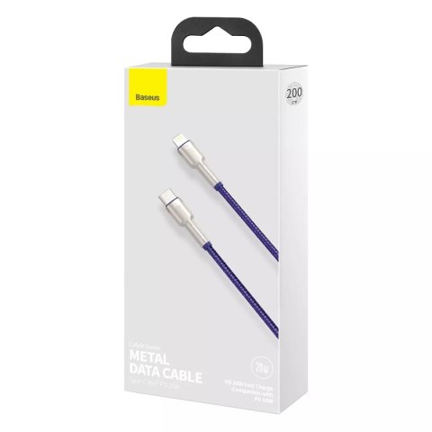 Baseus Kabel USB-C do Lightning Baseus Cafule, 20W, 2m (fioletowy) Baseus Kabel USB-C do Lightning Baseus Cafule, 20W, 2m (fioletowy)